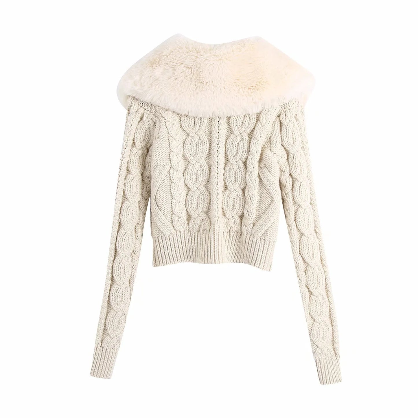 Slim fit knitted sweater cardigan