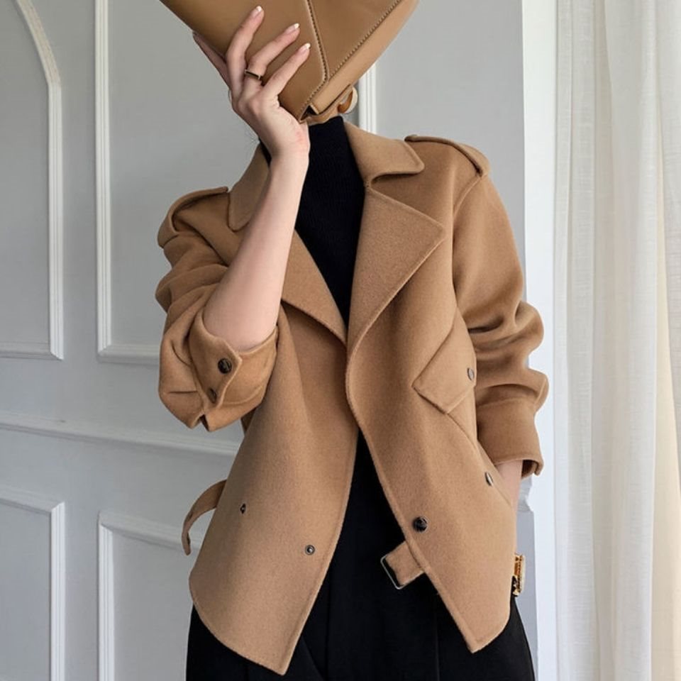 Style Double-faced Woolen Goods Cashmere Coat