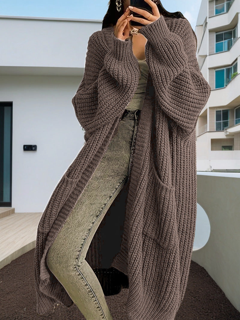 Loose All-matching Base Long-sleeved Knitted Cardigan