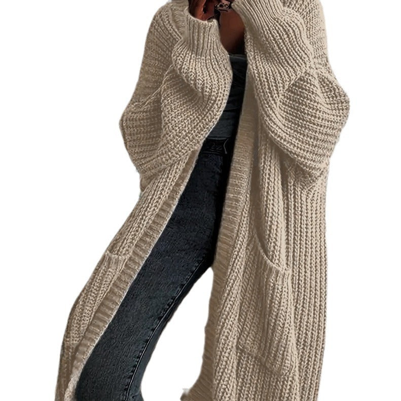 Loose All-matching Base Long-sleeved Knitted Cardigan