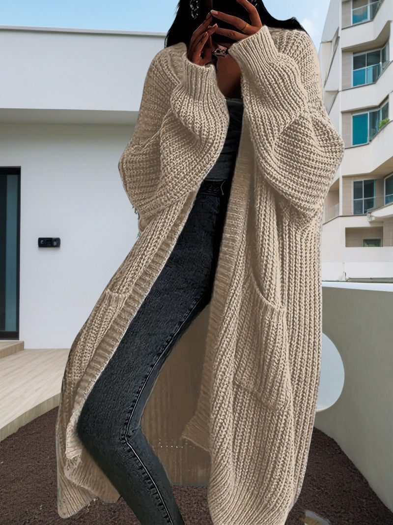 Loose All-matching Base Long-sleeved Knitted Cardigan