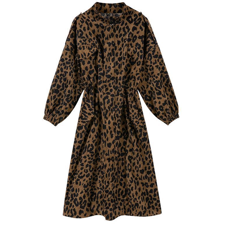 Leopard Print Trench Coat