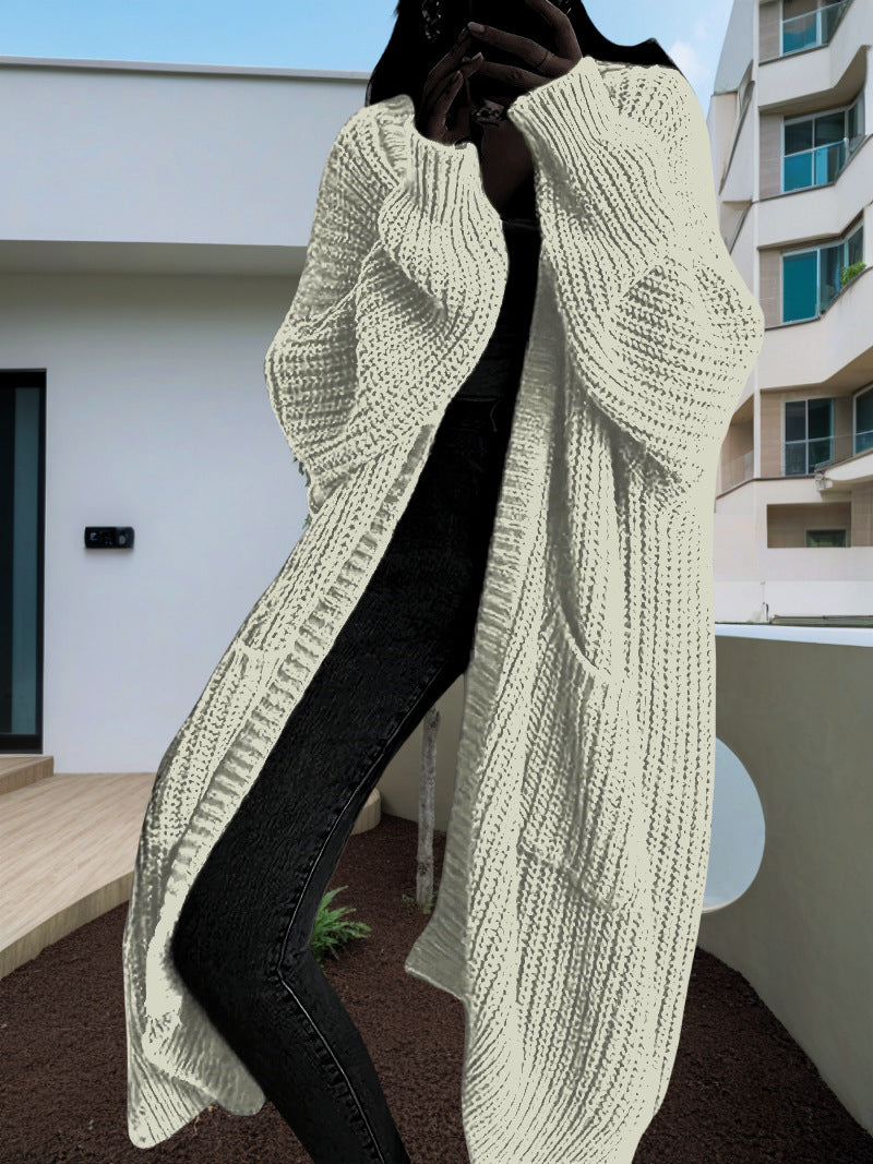 Loose All-matching Base Long-sleeved Knitted Cardigan